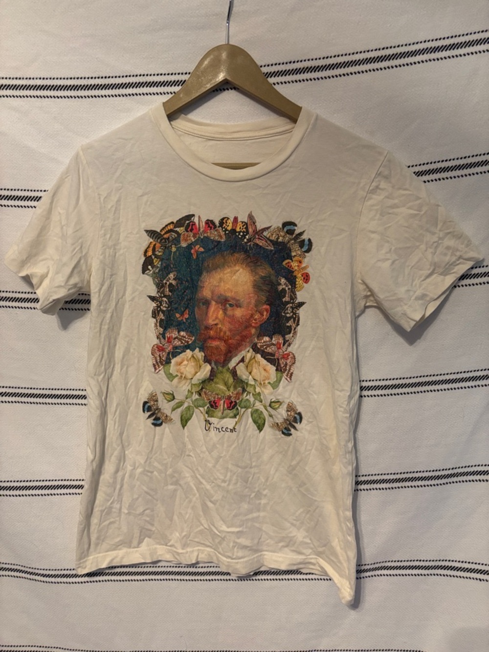 Vincent Van Goh Cream Graphic Art T-Shirt